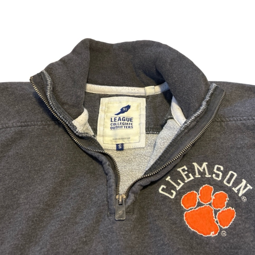 League Collegiate Outfitters Clemson Quarter Zip Sweatshirt - Size Small